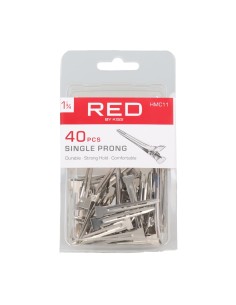 Red Kiss ingle Prong 1 3/4" 40 Piezas Clips