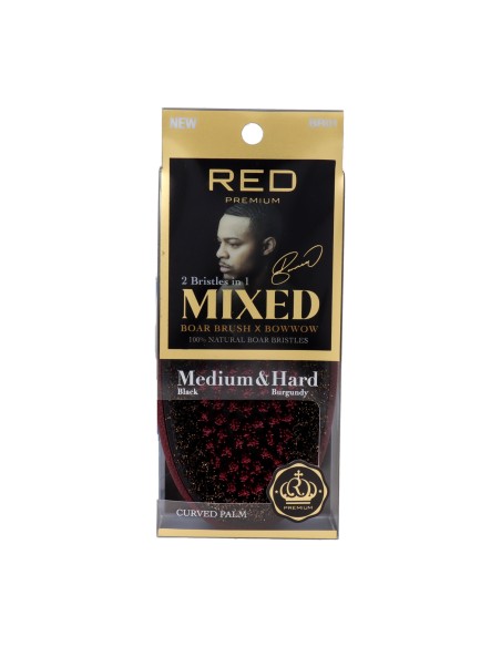 Red Kiss Rpm Medium Hard Mixed Palm Boar Brush Cepillo