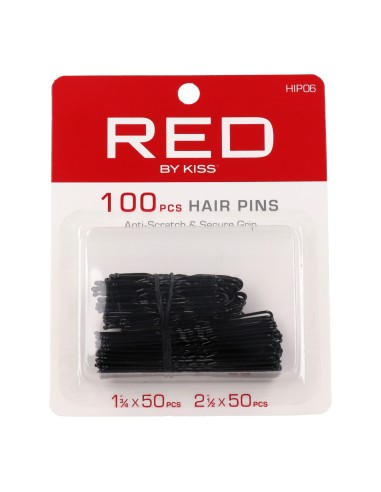 Red Kiss Hairpin 1 3.4 And 2 1.2 100 Pcs Black