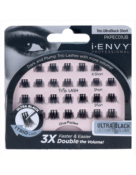I Envy Individual Lash/Pestañas Pro Trio Ultra Negro Corto (Pkpec01Ub)
