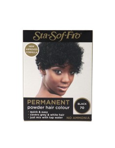 Sta-sof-fro Permanente Powder Hair Color Black 8 G