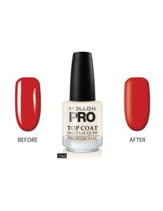 Mollon Pro Top Coat Matt Laquer 15Ml